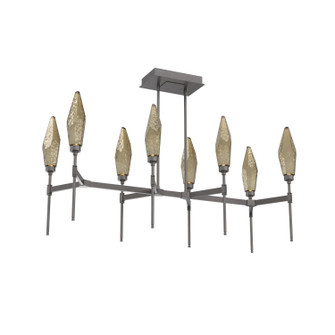 Rock Crystal LED Linear Suspension in Graphite (404|PLB0050-48-GP-CB-001-L1)