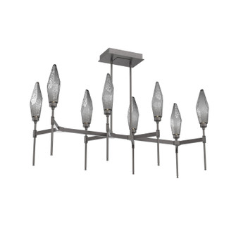 Rock Crystal LED Linear Suspension in Graphite (404|PLB0050-48-GP-CS-001-L1)