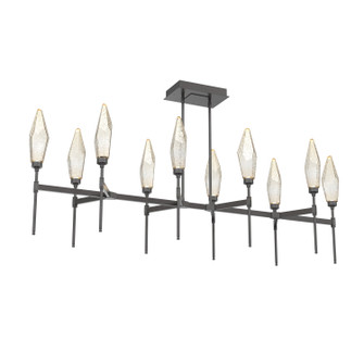 Rock Crystal LED Linear Suspension in Graphite (404|PLB0050-67-GP-CA-001-L3)