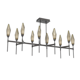 Rock Crystal LED Linear Suspension in Graphite (404|PLB0050-67-GP-CB-001-L1)