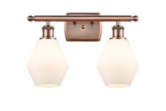 Ballston LED Bath Vanity in Antique Copper (405|516-2W-AC-G651-6-LED)