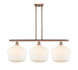 Ballston Three Light Island Pendant in Antique Copper (405|516-3I-AC-G651-12)