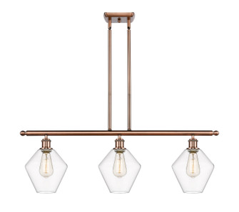 Ballston Three Light Island Pendant in Antique Copper (405|516-3I-AC-G652-8)