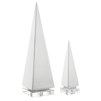 Great Pyramids Sculpture , S/2 in Polished Nickel (52|18006)
