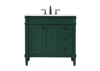 Bennett Single Bathroom Vanity in Green (173|VF31836GN)