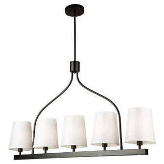 Rhythm Five Light Island Pendant in Black (78|SC13336BK)