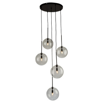 Pinpoint Five Light Pendant in Black (78|SC13195BK)