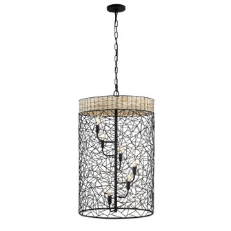 Cayman Six Light Foyer Pendant in Black (137|362F06BL)