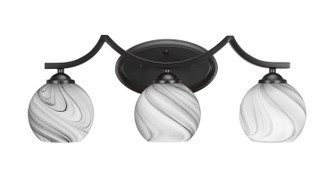 Zilo Three Light Bath Bar in Matte Black (200|553-MB-4109)