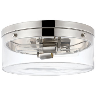 Intersection Two Light Flush Mount in Polished Nickel (72|60-7636)