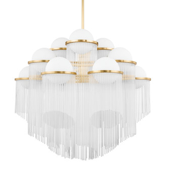 Celestial 12 Light Chandelier in Aged Brass (68|398-38-AGB)