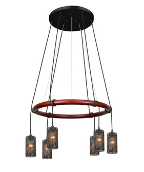 Cirque Six Light Pendant in Black (74|CIRQUE-120V-BK-MS)