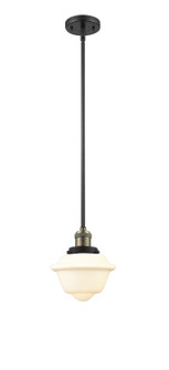 Oxford School House One Light Pendant in Brushed Brass (405|201S-BB-G542CL)