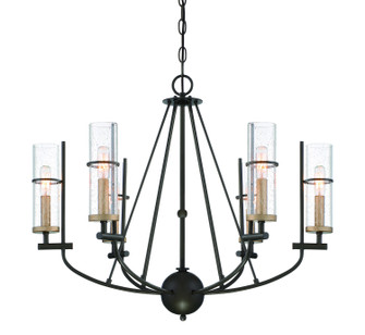 Sussex Court Six Light Chandelier in Smoked Iron W/Aged Gold (7|4087-107)