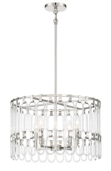 Charming Four Light Convertible Semi Flush / Pendant in Polished Nickel (42|P5384-613)