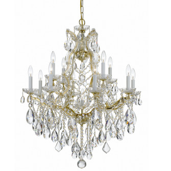 Maria Theresa 13 Light Chandelier in Gold (60|4413-GD-CL-SAQ)