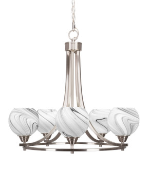 Paramount Five Light Chandelier in Brushed Nickel (200|3405-BN-4109)