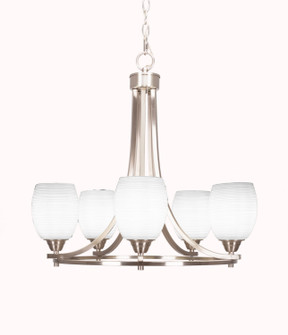 Paramount Five Light Chandelier in Brushed Nickel (200|3405-BN-4021)