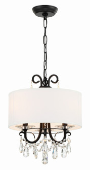 Othello Three Light Mini Chandelier in Matte Black (60|6623-MK-CL-MWP)