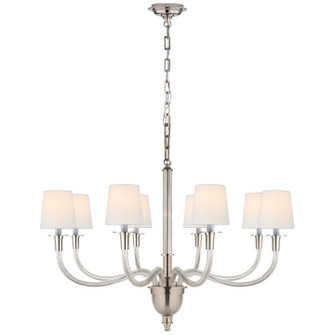 Vivian Eight Light Chandelier in Polished Nickel (268|TOB 5032PN-L)