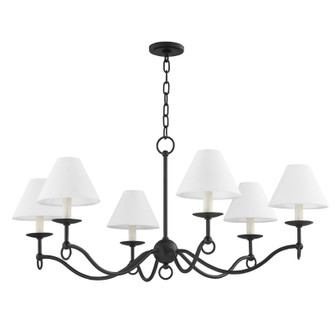 Massi Eight Light Chandelier in Forged Iron (67|F7043-FOR)