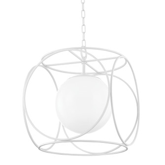 Claire One Light Pendant in Textured White (428|H632701L-TWH)