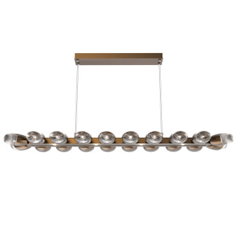 Pebble LED Linear Suspension in Flat Bronze (404|PLB0079-60-FB-PC-CA1-L3)