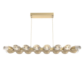 Pebble LED Linear Suspension in Gilded Brass (404|PLB0079-48-GB-PC-CA1-L3)