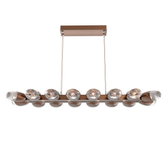 Pebble LED Linear Suspension in Burnished Bronze (404|PLB0079-48-BB-PC-CA1-L3)