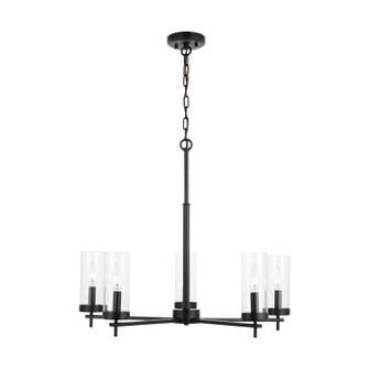 Zire Five Light Chandelier in Midnight Black (454|3190305EN-112)