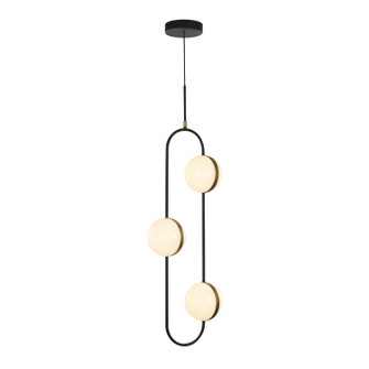 Tagliato LED Pendant in Matte Black/Brushed Gold (452|PD302003MBBG)