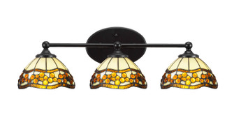 Capri Three Light Bathroom Lighting in Matte Black (200|5913-MB-9975)