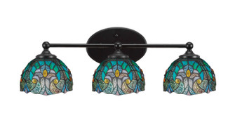 Capri Three Light Bath Bar in Matte Black (200|5913-MB-9925)