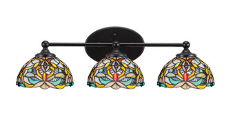 Capri Three Light Bath Bar in Matte Black (200|5913-MB-9905)