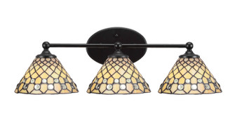 Capri Three Light Bathroom Lighting in Matte Black (200|5913-MB-9415)