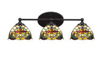 Capri Three Light Bath Bar in Matte Black (200|5913-MB-9365)