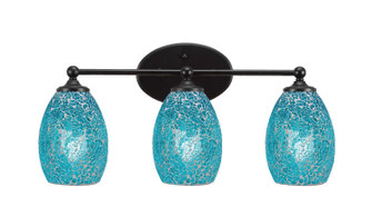 Capri Three Light Bathroom Lighting in Matte Black (200|5913-MB-5055)