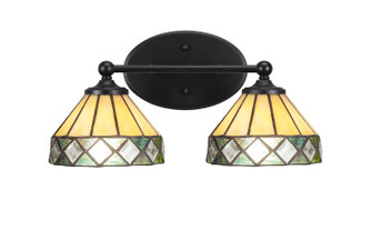 Capri Two Light Bathroom Lighting in Matte Black (200|5912-MB-9405)