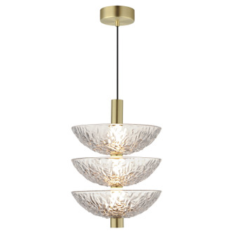 Metropolis LED Pendant in Satin Brass (16|24983TCSBR)