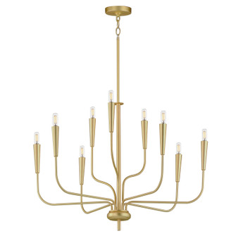 Vela Nine Light Chandelier in Satin Brass (16|24819SBR)