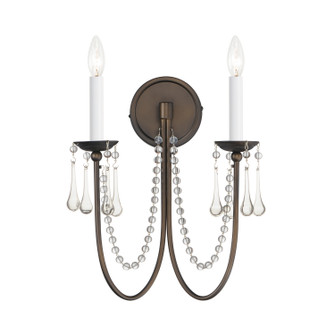 Plumette Two Light Wall Sconce in Chestnut Bronze (16|12161CHB/CRY)