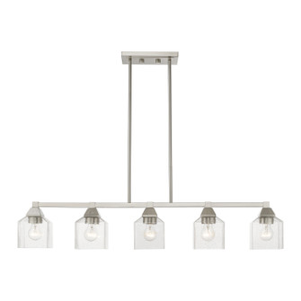 Aragon Five Light Linear Chandelier in Brushed Nickel (107|49765-91)