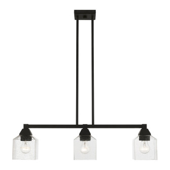 Aragon Three Light Linear Chandelier in Black (107|49763-04)