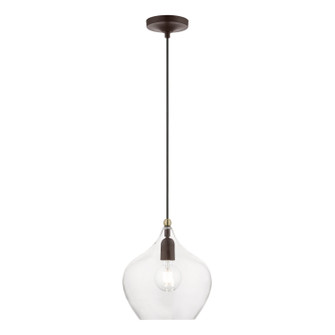 Aldrich One Light Pendant in Bronze w/Antique Brass (107|49093-07)