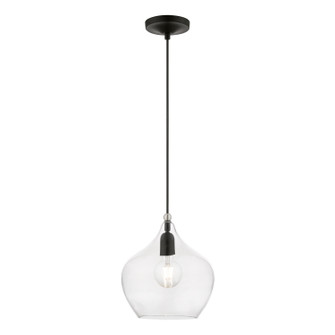 Aldrich One Light Pendant in Black w/Brushed Nickel (107|49093-04)