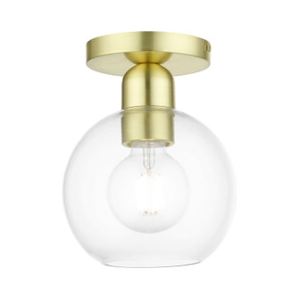 Downtown One Light Semi-Flush Mount in Satin Brass (107|48977-12)