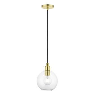 Downtown One Light Pendant in Satin Brass (107|48972-12)