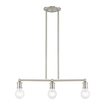 Lansdale Three Light Linear Chandelier in Brushed Nickel (107|47163-91)