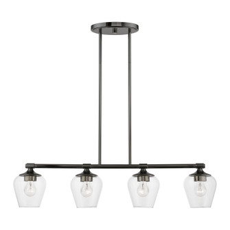 Willow Four Light Linear Chandelier in Black Chrome (107|46724-46)