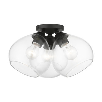 Catania Three Light Semi-Flush Mount in Black (107|46502-04)